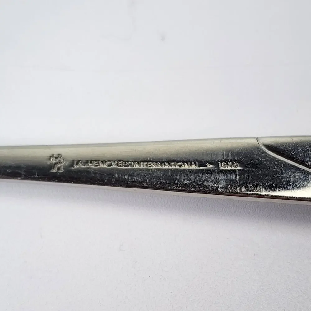 2 JA Henckels Milena Stainless 18/10 Flatware Tsp / Tablespoons Glossy 7.25
